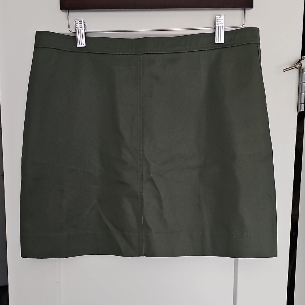 J. Crew Dark Green Mini Skirt